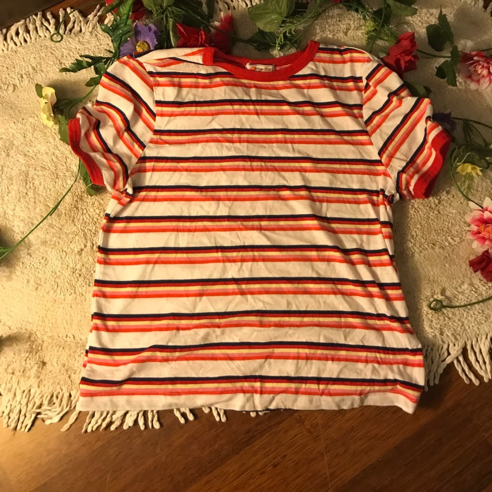 Vintage striped ringer t shirt